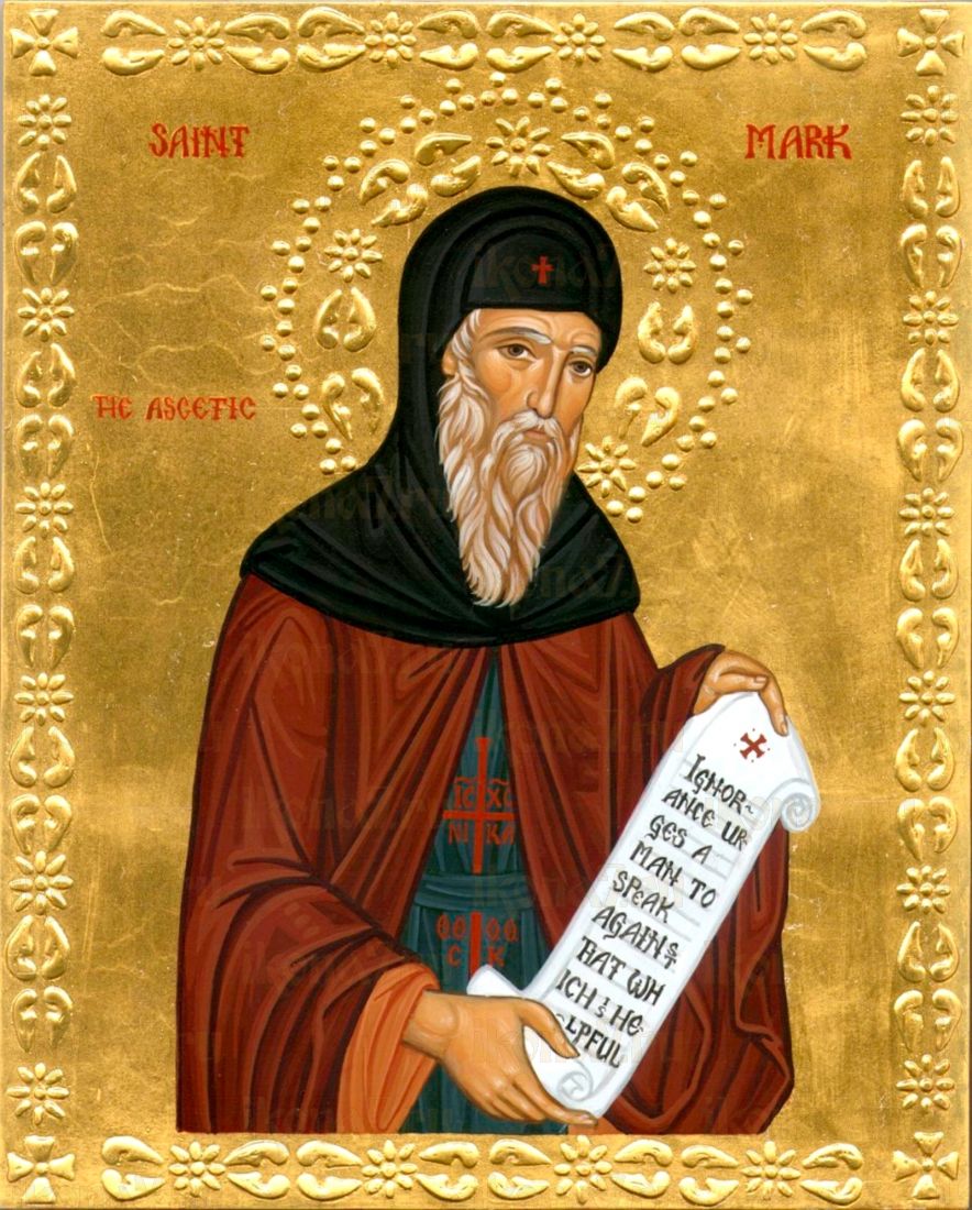 Икона Марк Нитрийский (Печать на холсте на деревяной основе 2-3см)(20074)
