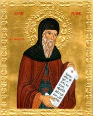 Икона Марк Нитрийский (Печать на холсте на деревяной основе 2-3см)(20074)