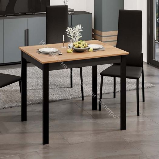 Стол обеденный «Блэйд» Тип 1 - 036.000.000 Черный, Дуб Крафт золотой