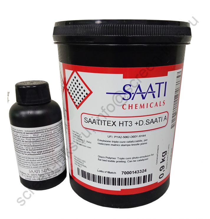 Фотоэмульсия SAATI HT (0,9/4,5 кг.) пластизоль, сольвентная,  водная, вытравная краски