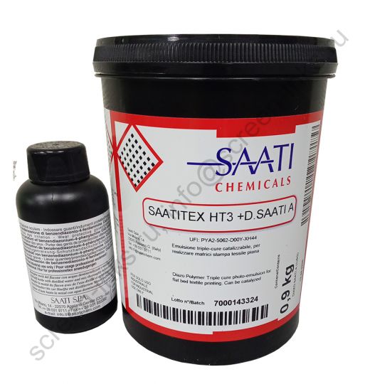 Фотоэмульсия SAATI HT (0,9/4,5 кг.) пластизоль, сольвентная,  водная, вытравная краски