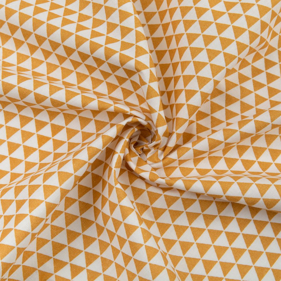 Ткань для рукоделия PEPPY БАБУШКИН СУНДУЧОК "БС-43 треугольники светло-коричневый " 100% хлопок Разные размеры БС-43