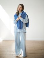 Брюки оверсайз голубые