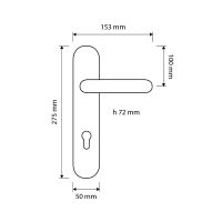 Ручка на планке Linea Cali Vela 1805 PL схема