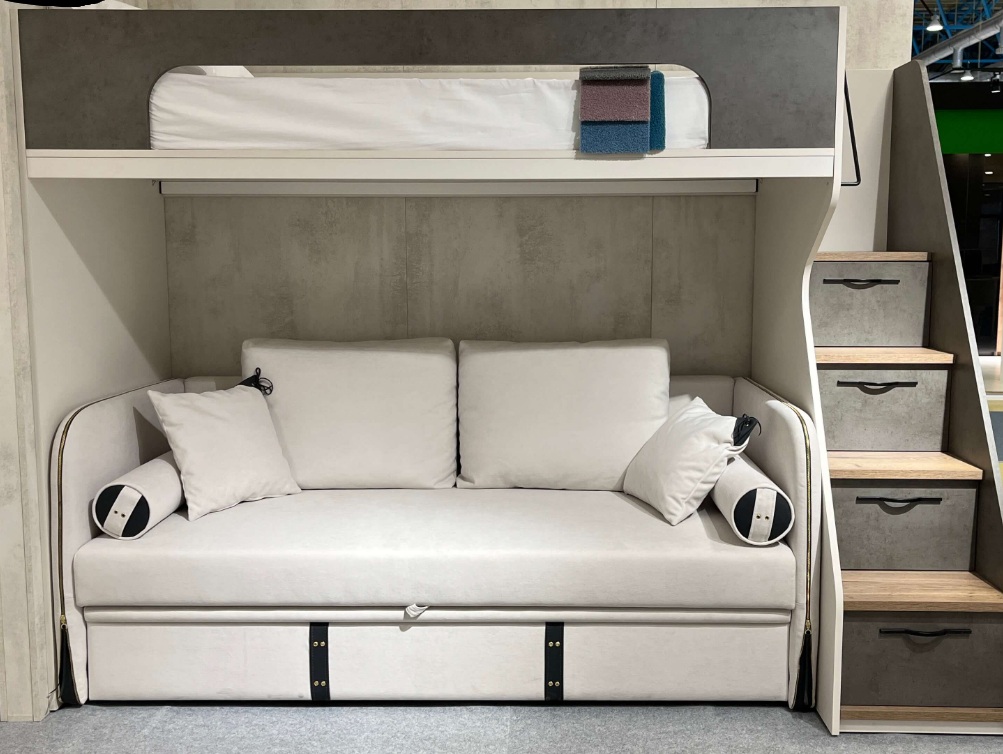 Кровать-чердак Junior color выдвижные ящики