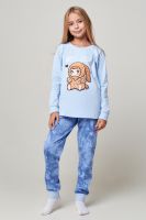Пижама Ушастик длинный рукав [голубой]
