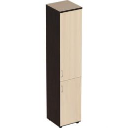 Шкаф узкий с двумя дверями У.П-2Д (ш350*г366*в1788мм) Венге/дуб млечный