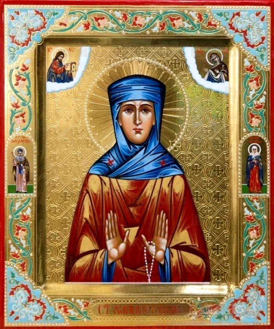 Рукописная икона Агафия Никомидийская на липовой доске (ктг9-22252)