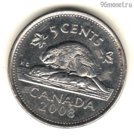 Канада 5 центов 2008