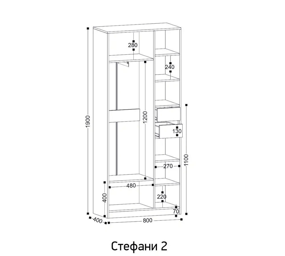 СТЕФАНИ-2 шкаф