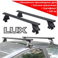 Багажник на крышу Chevrolet Cruze hatchback (2011-2015), Lux, черные крыловидные дуги