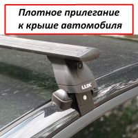 Багажник на крышу Chevrolet Cruze hatchback (2011-2015), Lux, черные крыловидные дуги
