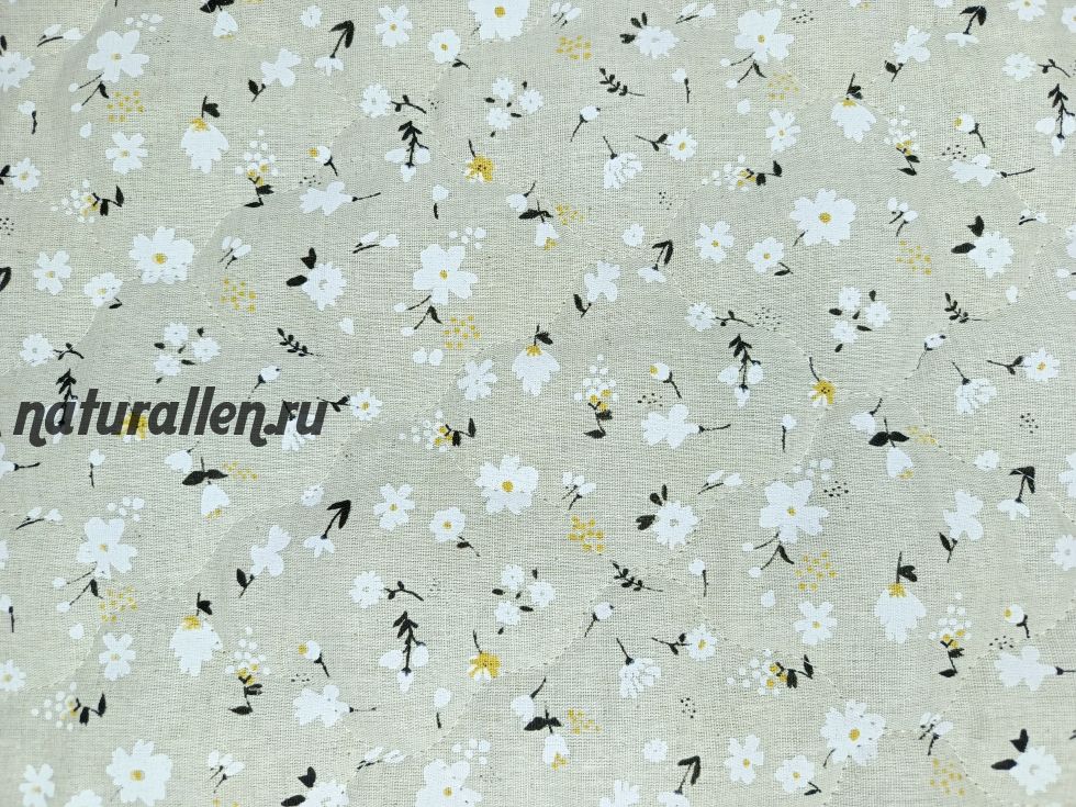 Наволочка льняная стеганная льно-волокном