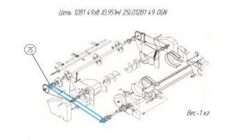 Цепь 12B1 49зв (0,951м) 25LO12B1 49OGN
