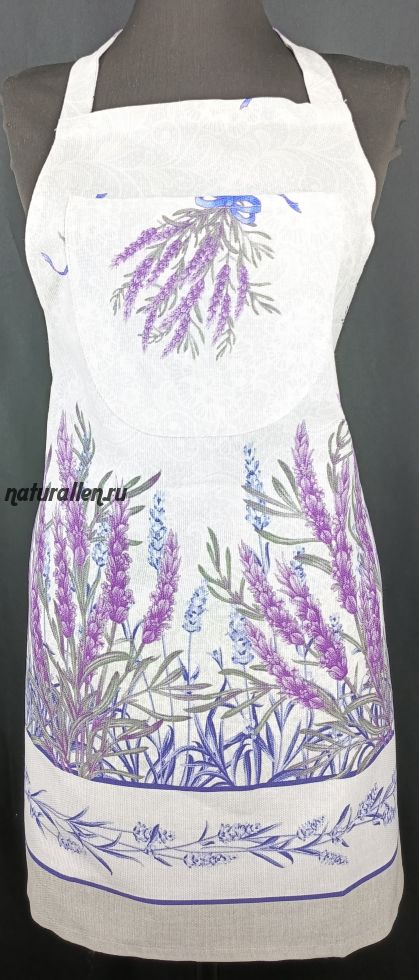 Фартук кухонный "Лаванда" рогожка