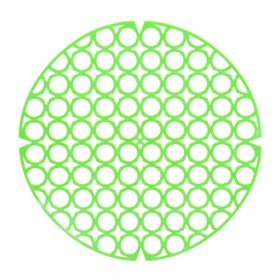 Решетка в раков. КРУГЛАЯ пластик. D=28cv