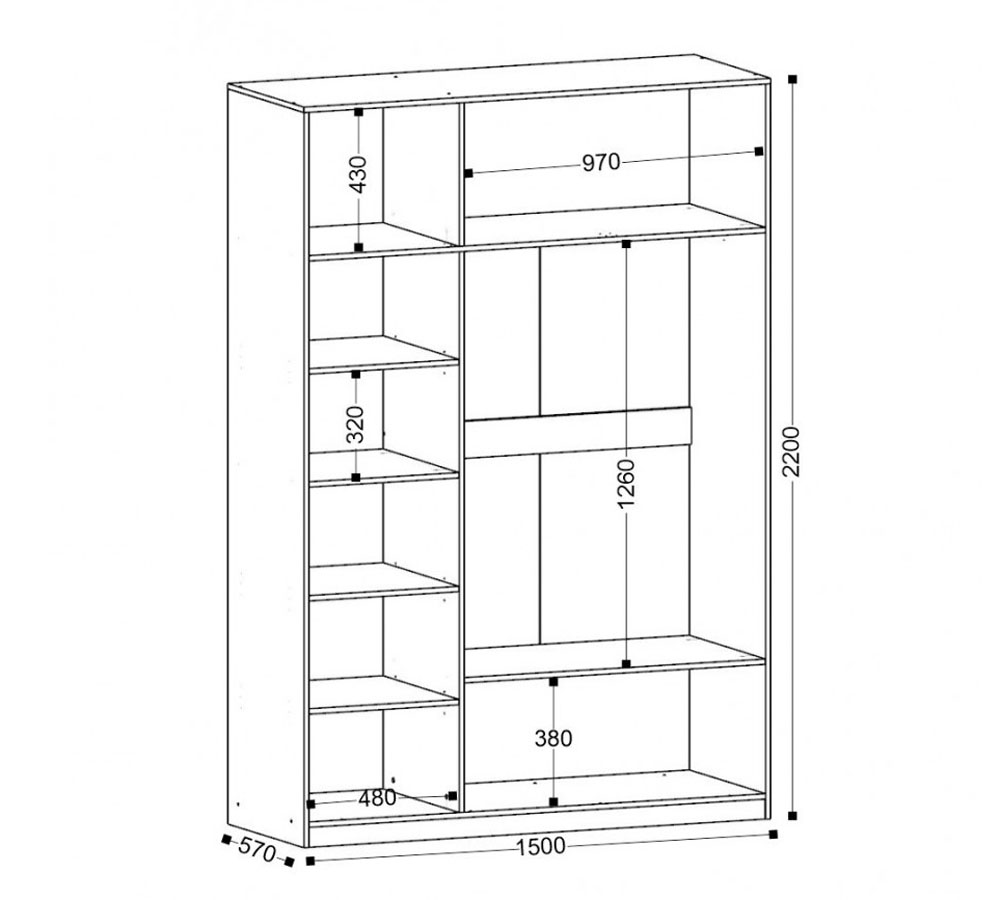 Урбан-2 шкаф 3-х ств.