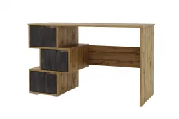 Компьютерный стол Харви (ш1220*г520*в755мм) Дуб вотан/обсидиан