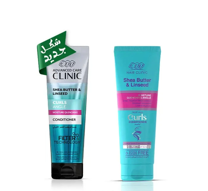 Кондиционер для кудрявых волос Eva Hair Clinic с маслом ши и льняным маслом, 230 мл.