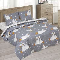 «Гусиные лапки» (ЛЮКС с наволочками 50х70) постельное белье Поплин