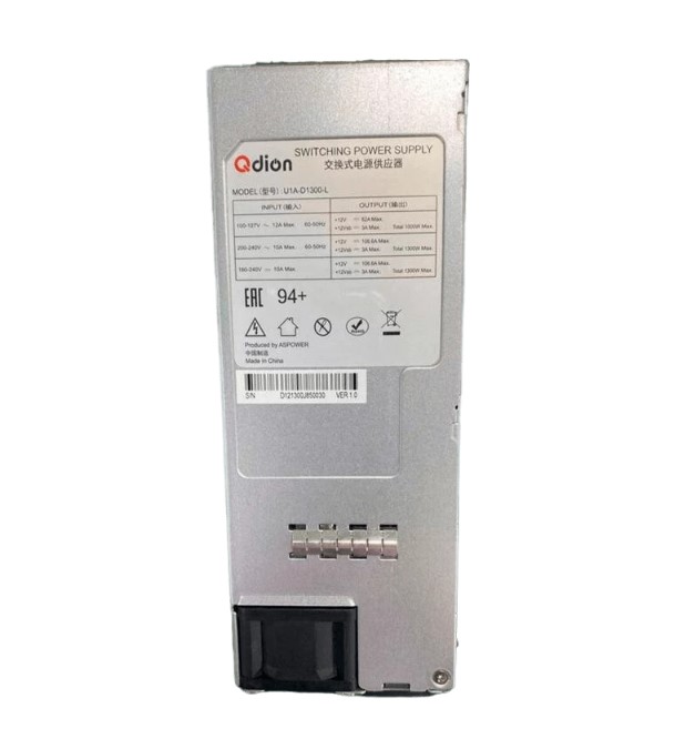 Блок питания серверный Qdion U1A-D1300-L 1U 80 PLUS Platinum 1300 Вт, 99MAD11300I1170114
