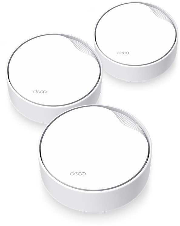 Беспроводной маршрутизатор TP-Link Deco X50-PoE 2.4 и 5 ГГц 2402 Мб/с, Mesh (3-pack), DECO X50-POE(3