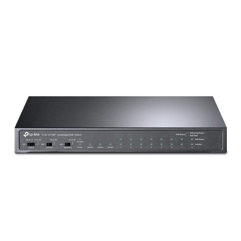 Коммутатор TP-Link SL1311MP 8-PoE Неуправляемый 11-ports, TL-SL1311MP