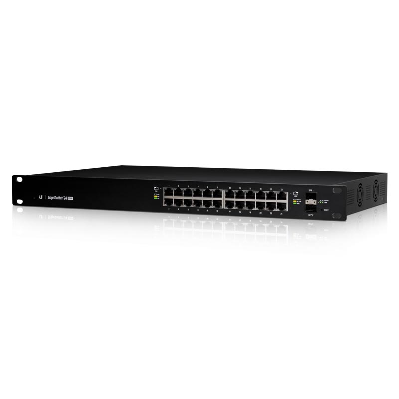 Коммутатор UBIQUITI EdgeSwitch 24-250W 24-PoE Управляемый 26-ports, ES-24-250W