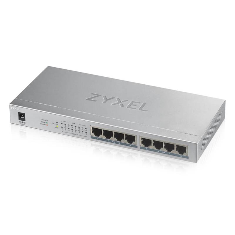 Коммутатор ZyXEL GS1008HP 8-PoE Неуправляемый 8-ports, GS1008HP-EU0101F