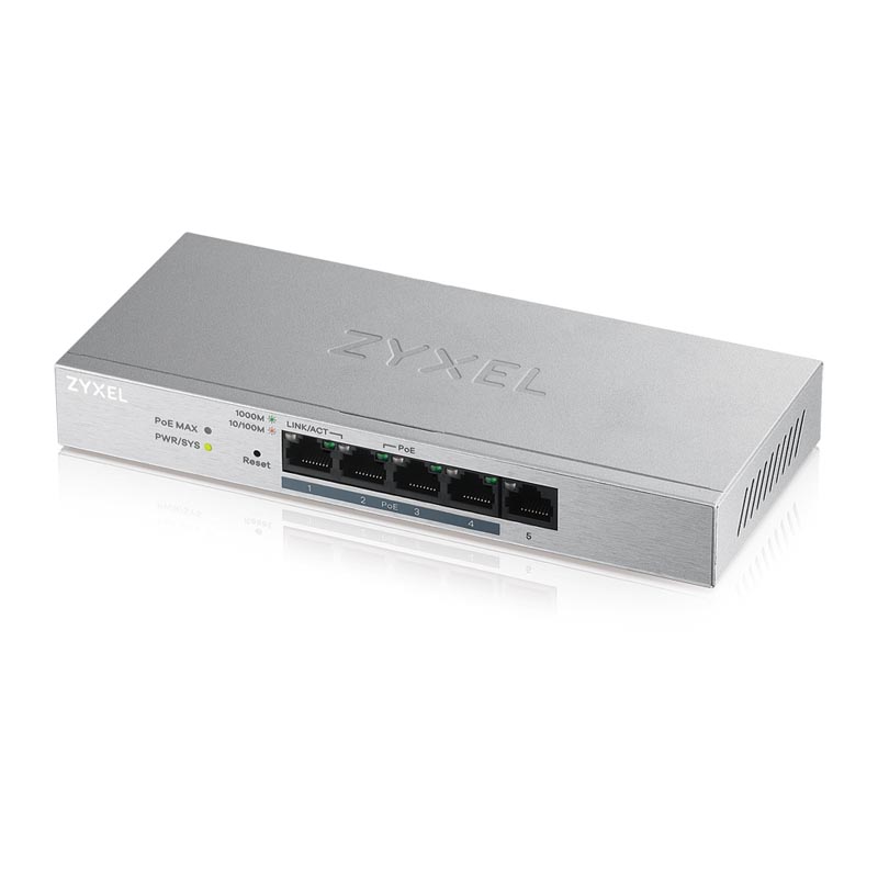 Коммутатор ZyXEL GS1200-5HP V2 4-PoE Web 5-ports, GS1200-5HPV2-EU0101F