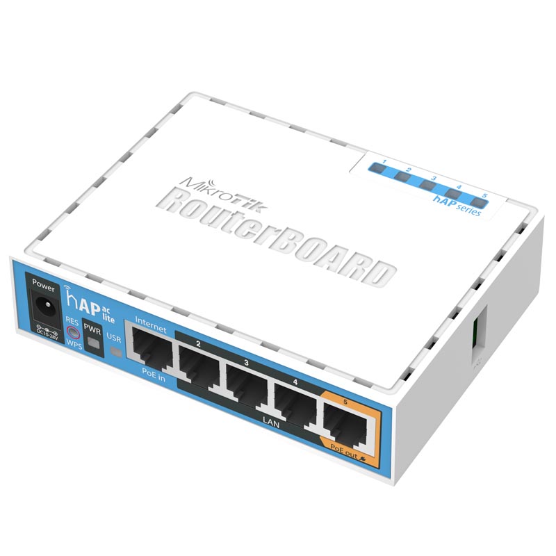 Точка доступа Mikrotik hAP ac lite 2.4 и 5 ГГц, 433Mb/s, RB952Ui-5ac2nD