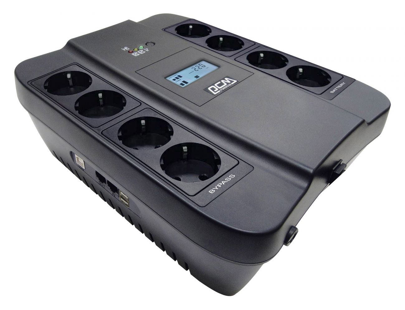 ИБП Powercom SPIDER 1100 ВА, Brick, SPD-1100U LCD USB