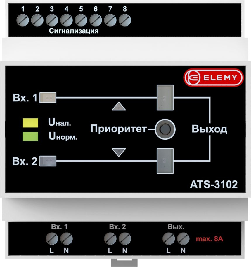 Автоматический ввод резерва Elemy ATS, ATS-3102