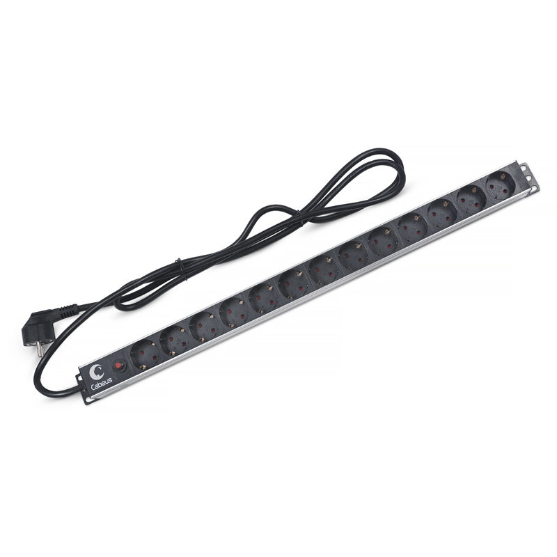 Блок розеток Cabeus PDU, 1U, PDU-13P-F-2EU