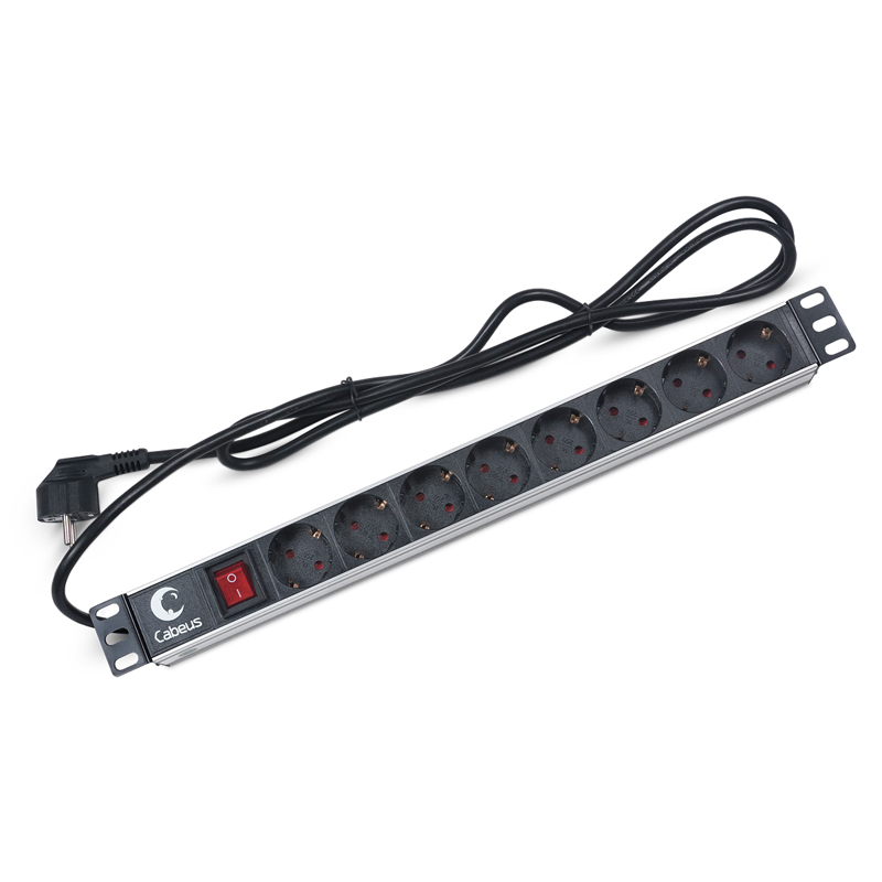 Блок розеток Cabeus PDU, 1U, PDU-8P-2EU