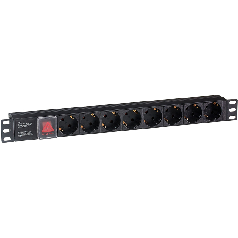 Блок розеток Exegate ServerPro PDU-19H801 Al-8S-C14-SW, 1U, EX280840RUS