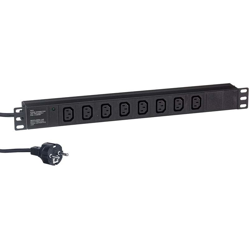 Блок розеток Exegate ServerPro PDU-19H809 Al-8C13-EU2.5CU, 1U, EX280855RUS