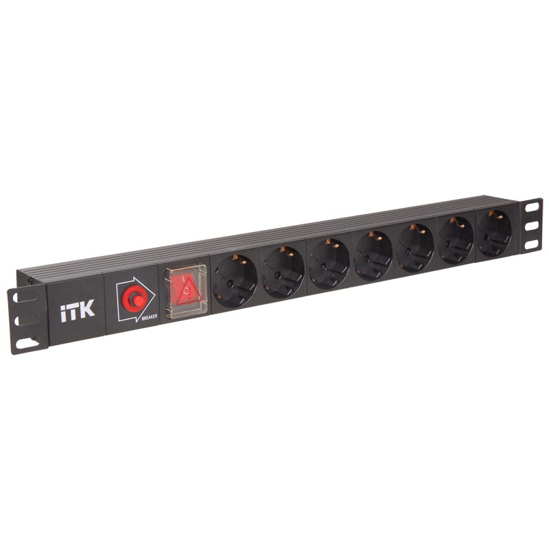 Блок розеток IEK PH13-7D3, 1U, PH13-7D3
