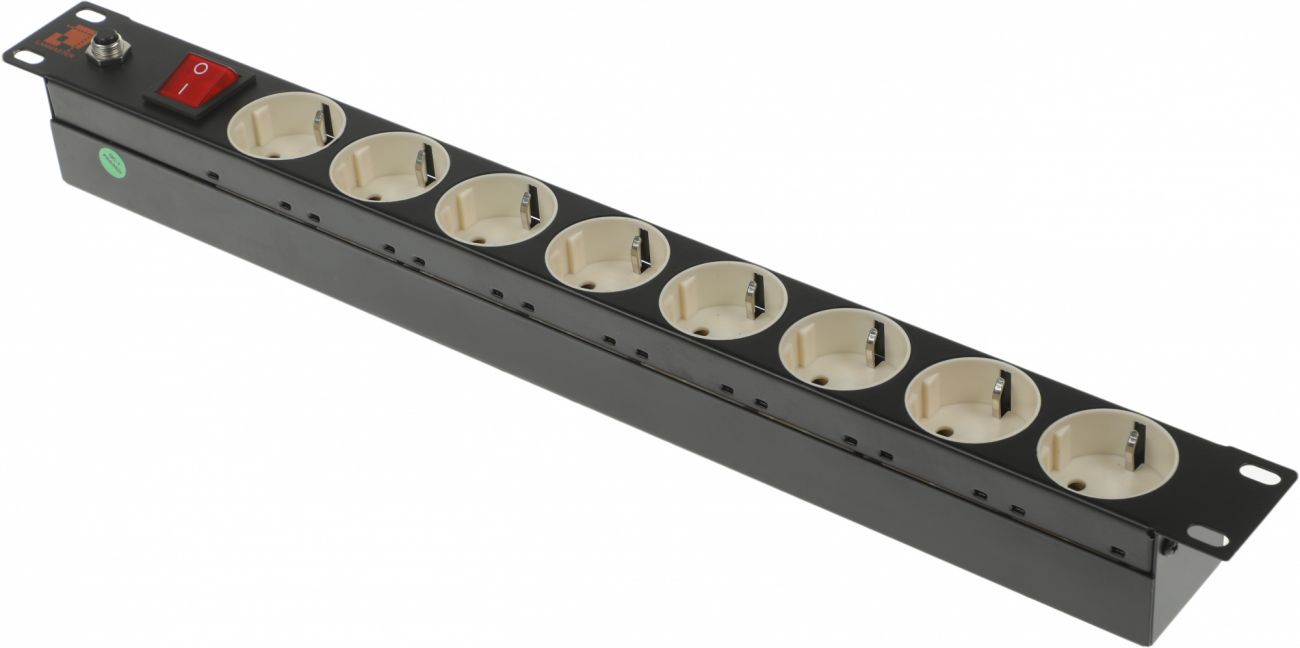 Блок розеток LANMASTER LAN-EP19, 1U, LAN-EP19-8P/S-1.8M