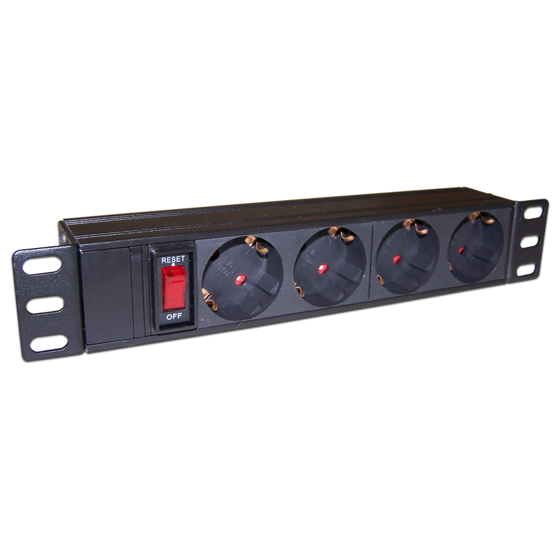 Блок розеток LANMASTER TWT-PDU10 10", 1U, TWT-PDU10-10A4P