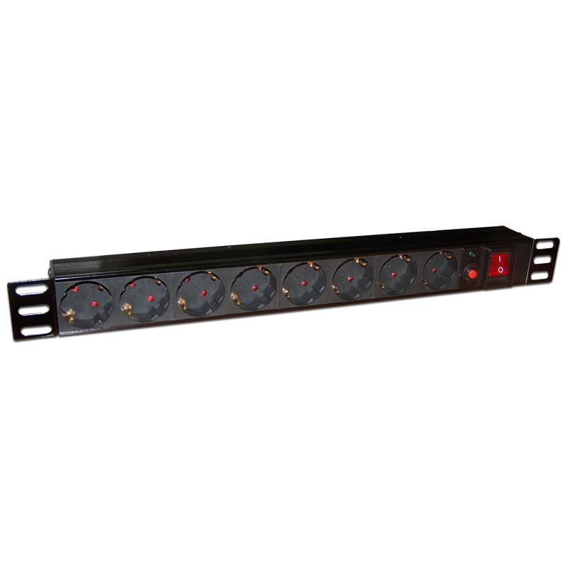 Блок розеток LANMASTER TWT-PDU19, 1U, TWT-PDU19-10A8P