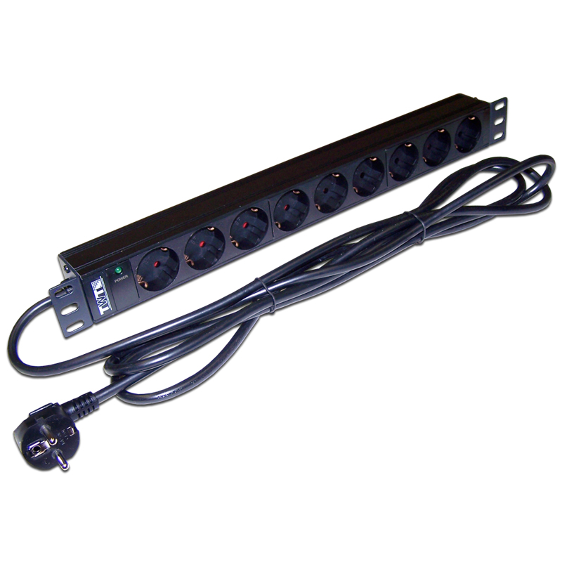 Блок розеток LANMASTER TWT-PDU19, 1U, TWT-PDU19-16A9P-3.0