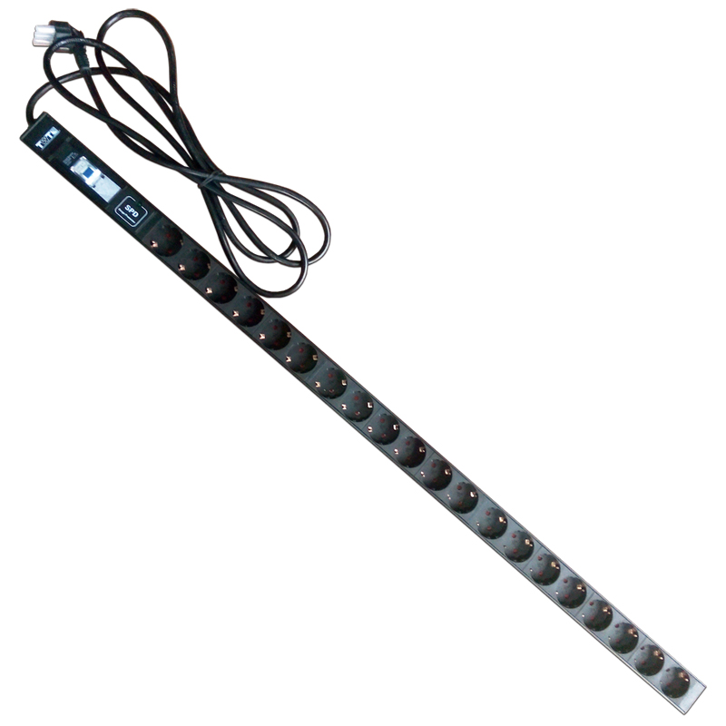 Блок розеток LANMASTER TWT-PDV, Zero U, TWT-PDV-20GS-GP