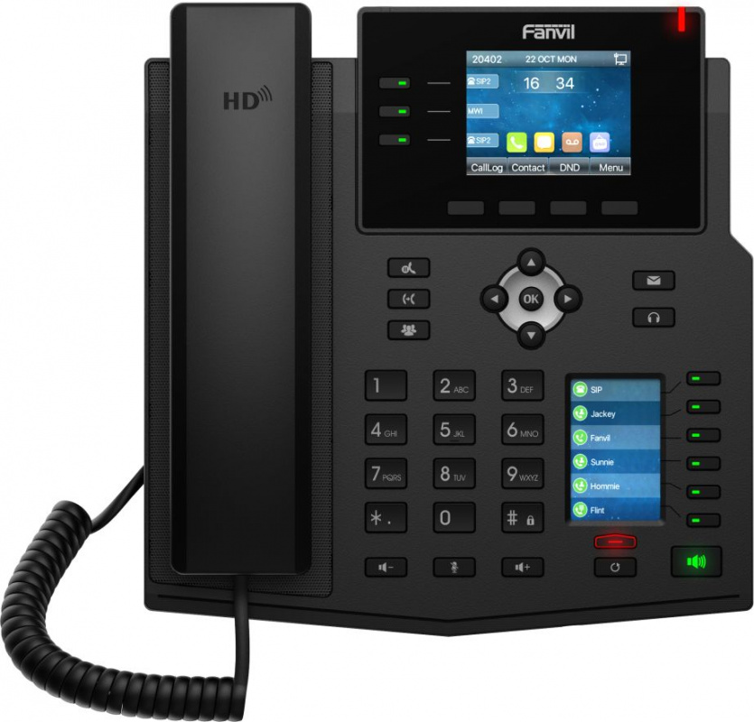 IP-телефон Fanvil X4U SIP чёрный, X4U