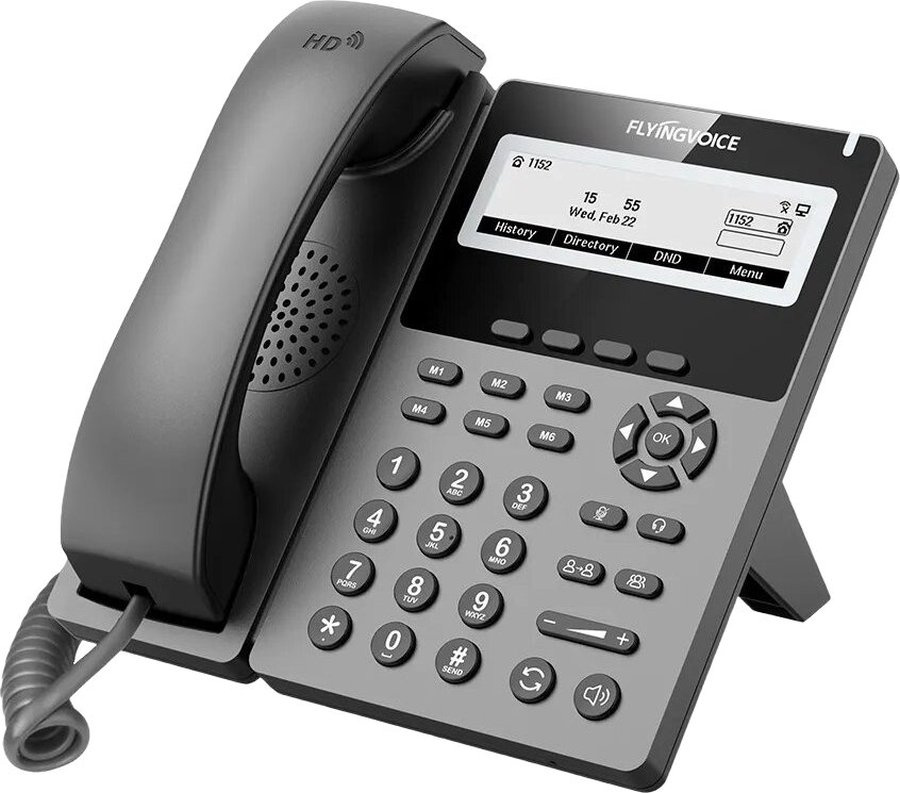 IP-телефон Flyingvoice P22G SIP серый, P22G