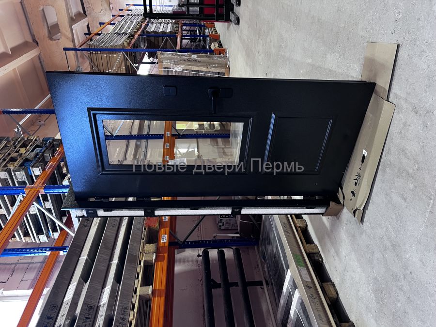 Уличная дверь Термо со стеклопакетом Винтер Панорама