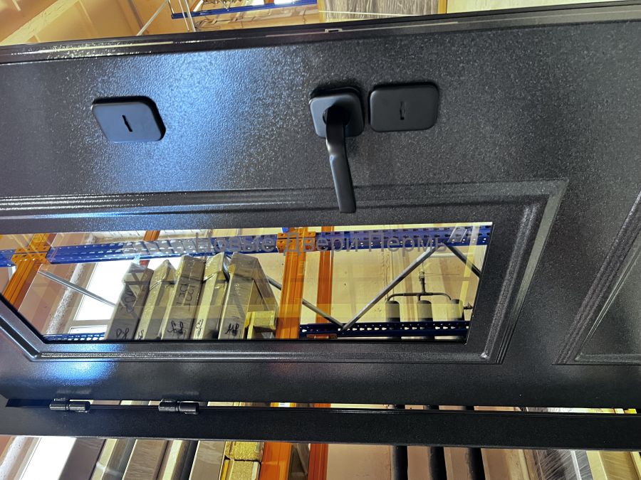 Уличная дверь Термо со стеклопакетом Винтер Панорама