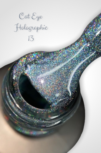 HRCER13 "HOLOGRAPHIC CAT'S EYE" голографический гель лак кошачий глаз