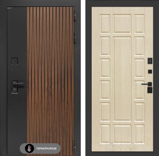 Входная дверь Лабиринт Айслаб - 12 Беленый дуб с терморазрывом