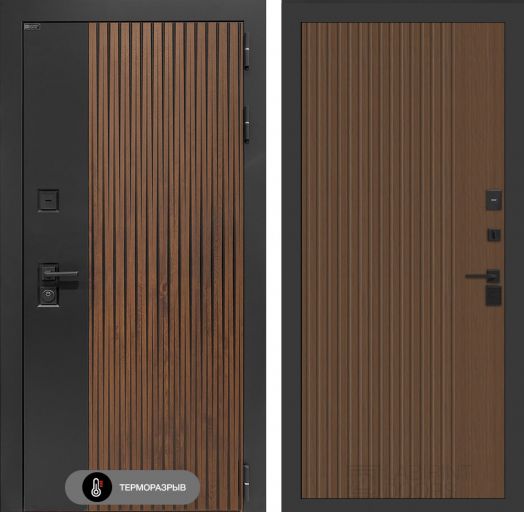 Входная дверь Лабиринт Айслаб - 29 Дуб кантри темный с терморазрывом